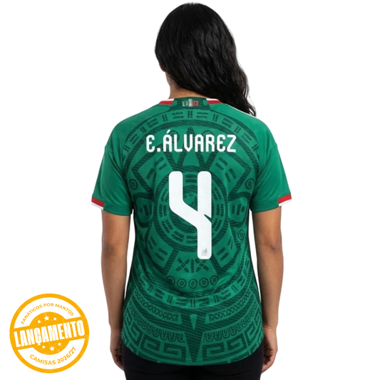 Camisa Feminina México FWC26 Home