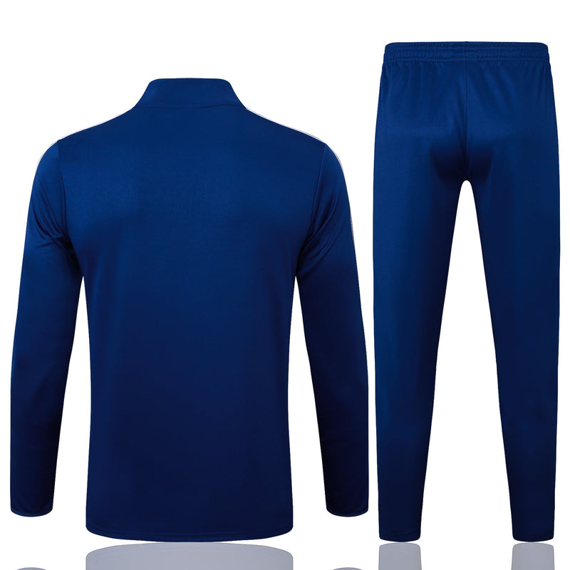 Conjunto Arsenal Zíper Curto Azul