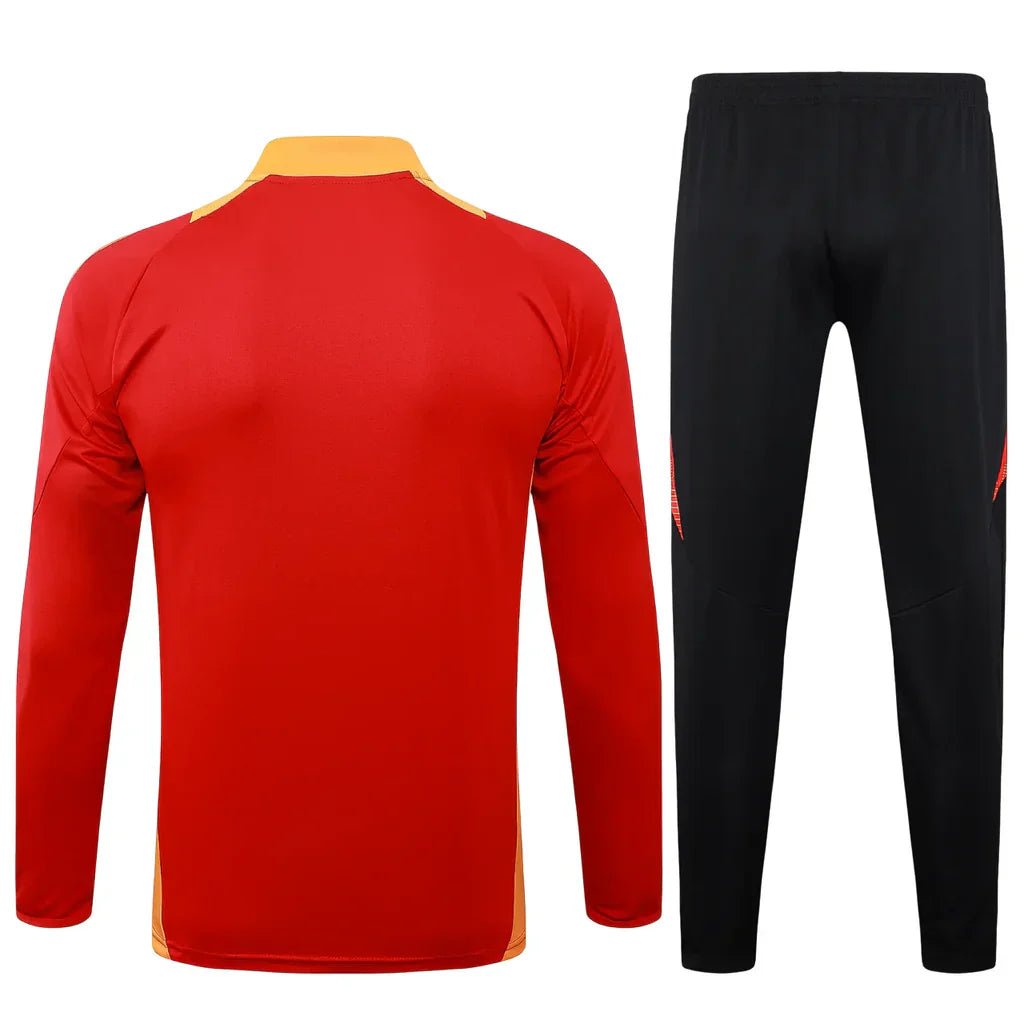 Conjunto Bayern de Munique Zíper Curto Treino Vermelho 2024/25