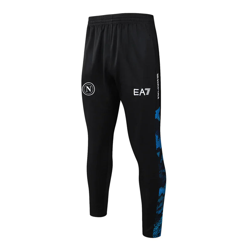 Conjunto Napoli Zíper Curto Treino Preto 2024/25