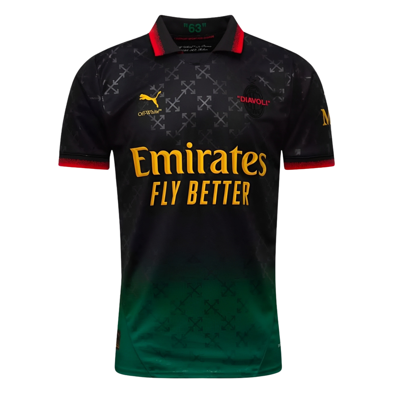 Camisa AC Milan x Off-White 25/26 Preta