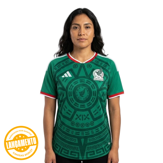Camisa Feminina México FWC26 Home