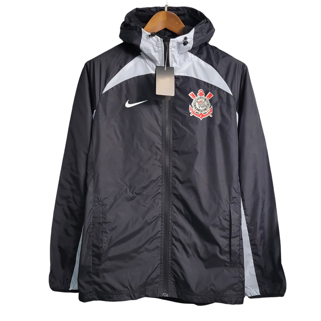Jaqueta Corta Vento Corinthians 2023/24 - Preto e Cinza