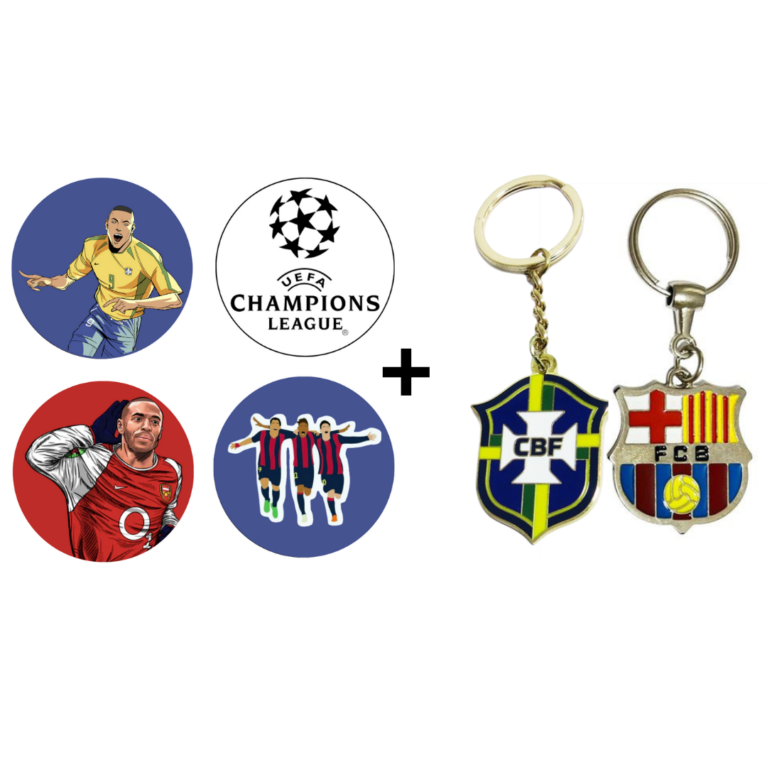 4 ADESIVOS + CHAVEIRO (EUROPEU)