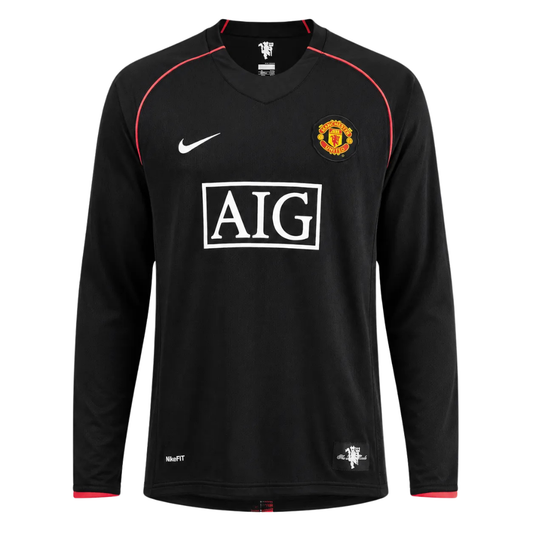 Camisa Retrô Manchester United Manga Longa 2007/08 Away