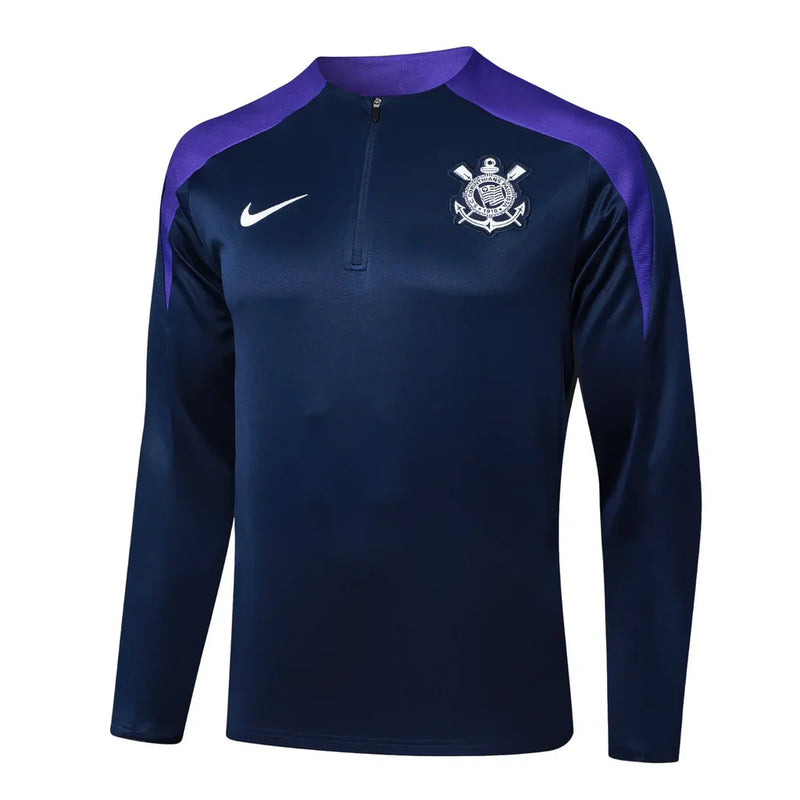 Conjunto Timão Zíper Curto Treino Roxo 2024/25