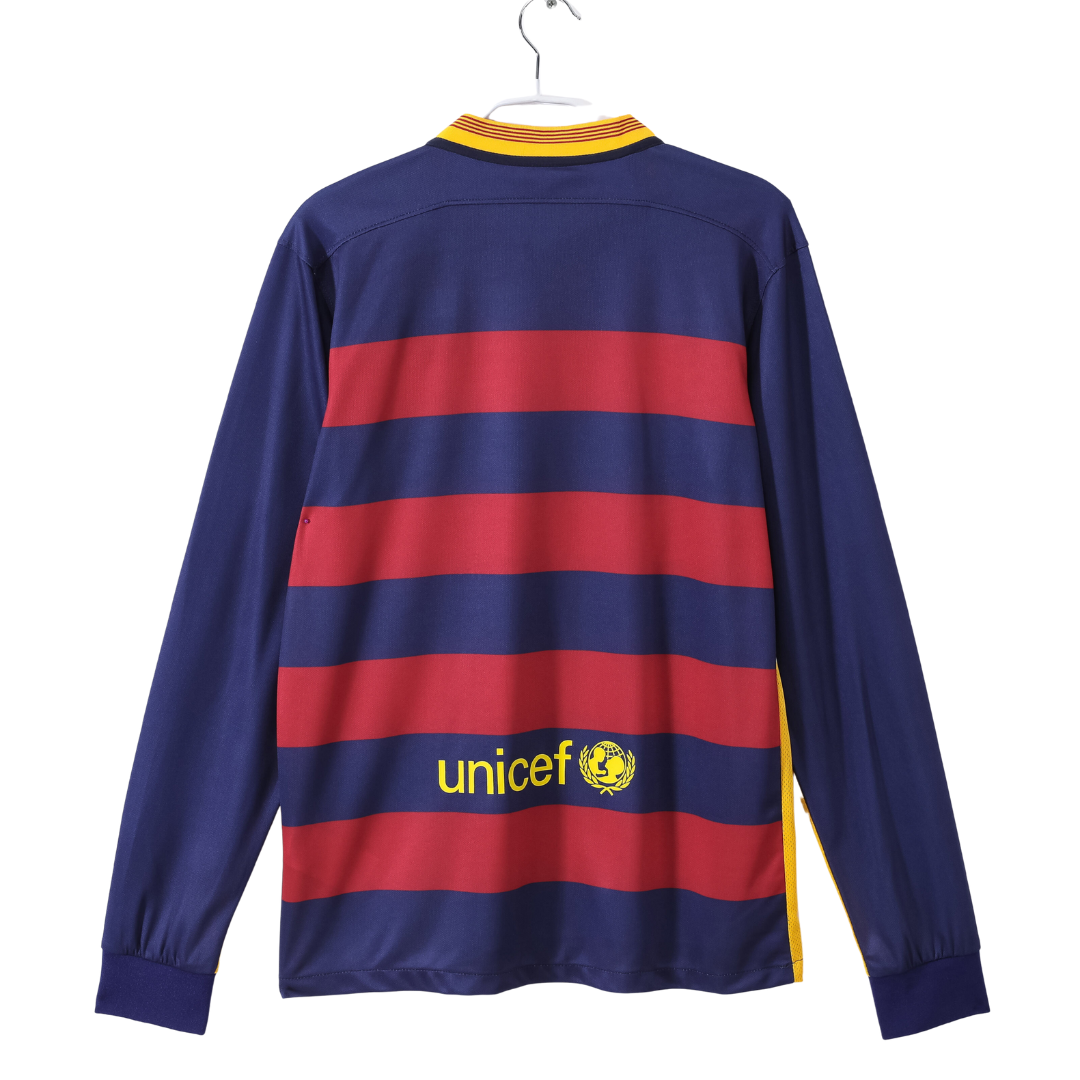 Camisa Retrô Barcelona Manga Longa 2015/16 Home
