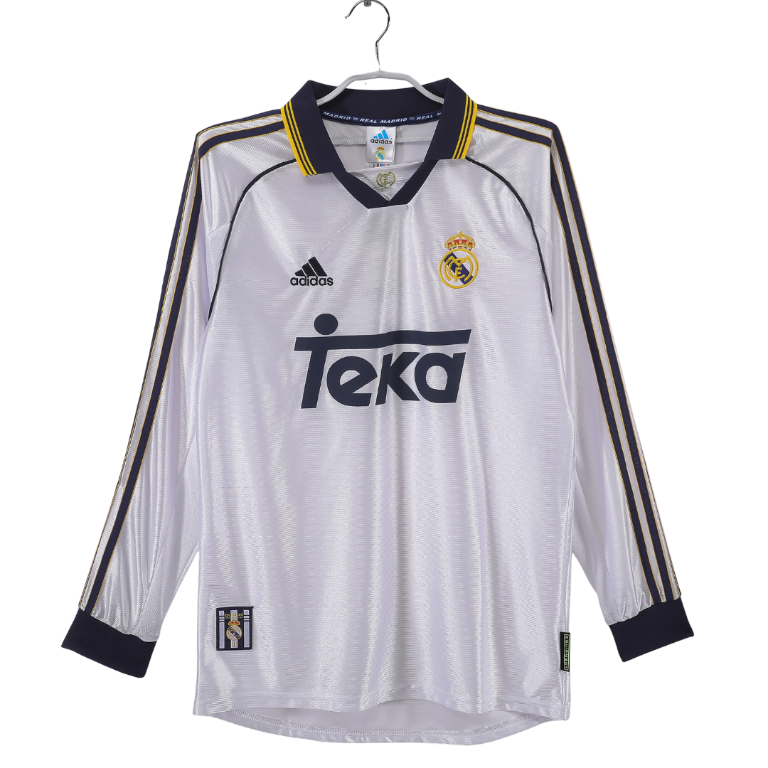 Camisa Retrô Real Madrid Manga Longa 1998/99 Home