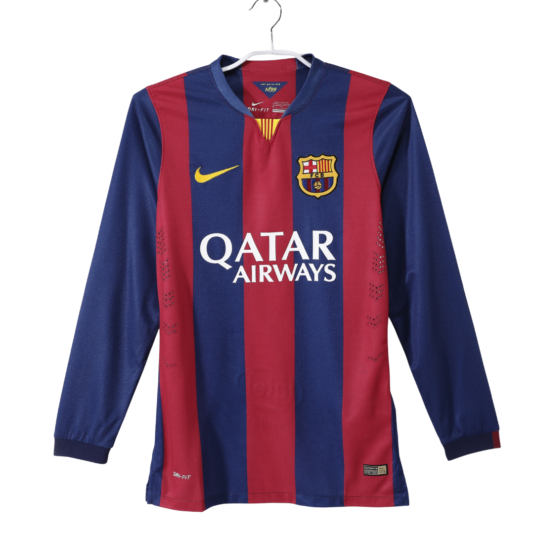 Camisa Retrô Barcelona Manga Longa 2014/15 Home
