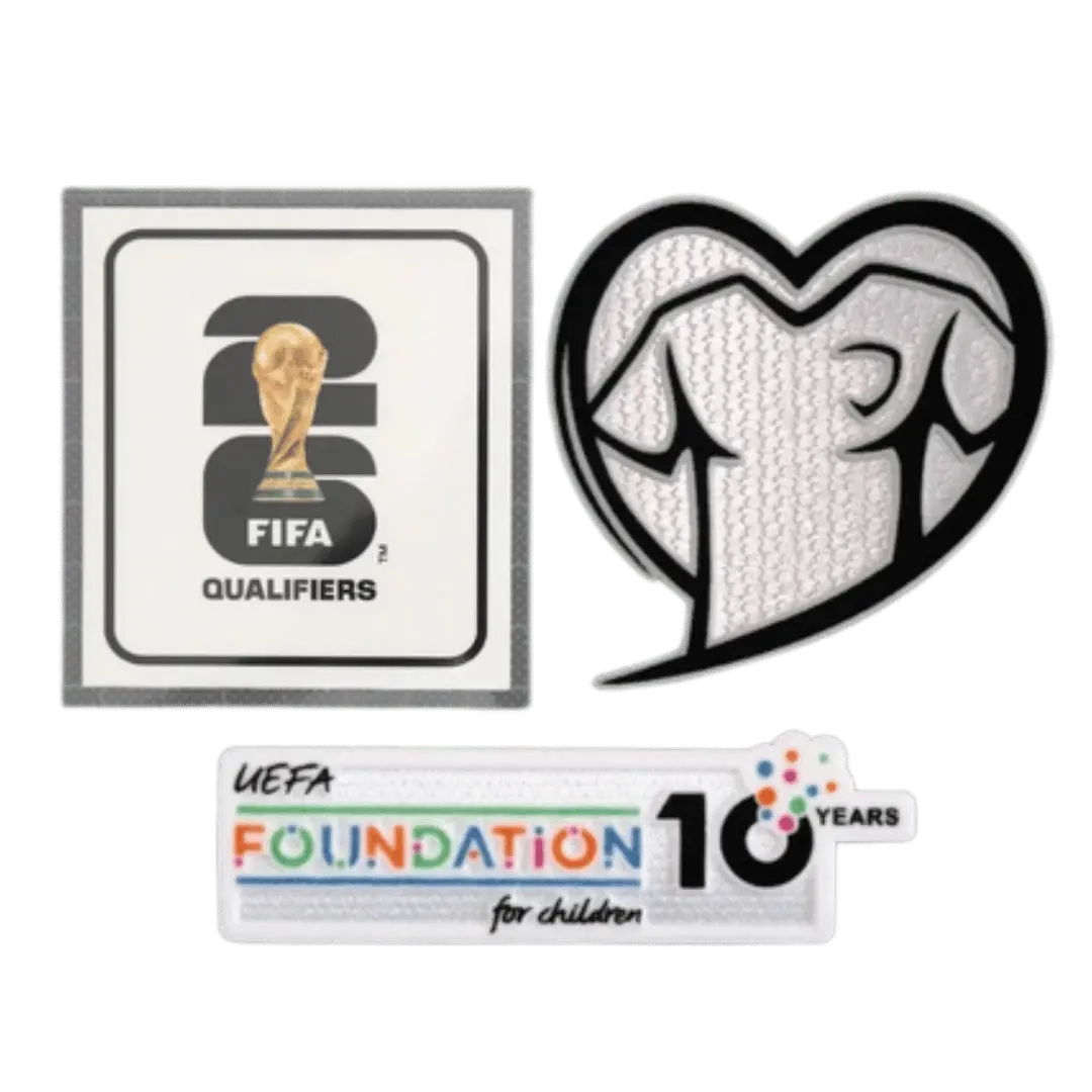 Kit 3 Patches World Cup 2026 Qualifiers Play With Heart & FOUNDATION