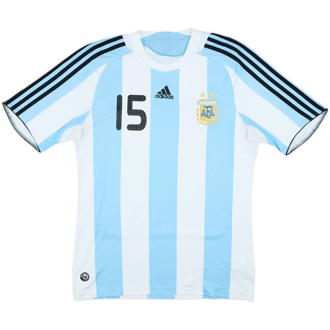 Camisa Retrô Argentina 2007/09 Home - Messi Nº15