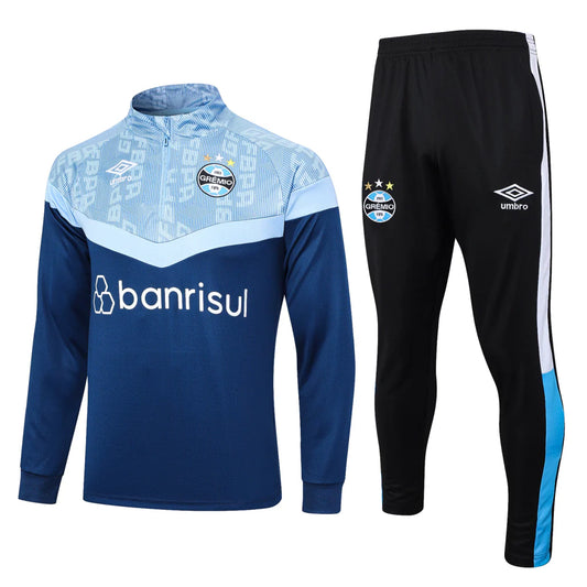Conjunto Grêmio Zíper Curto 2023/24 - Azul Escuro