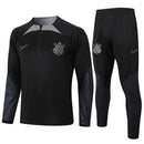 Conjunto Corinthians Ziper Curto Treino All Black
